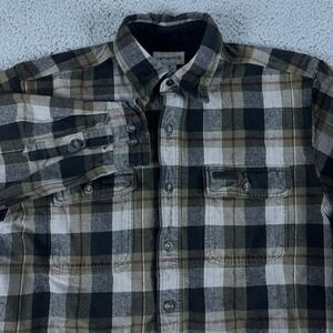 Carhartt Shirt Mens Medium Plaid Cold Weather Flannel Heavy Outdoor Workwear